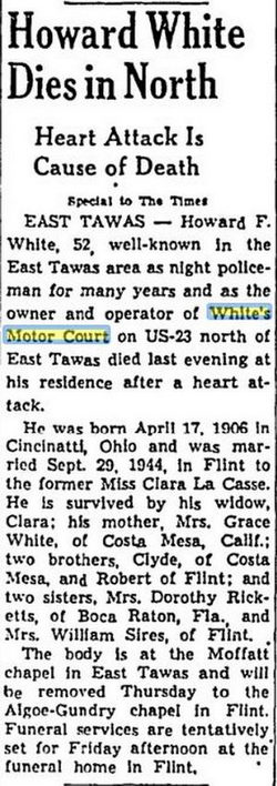 Carriage Inn (Whites Motor Court) - October 1958 Owner Passes Away (newer photo)